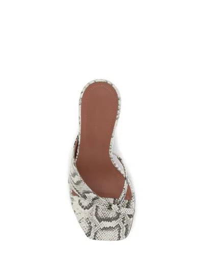 Amina Muaddi 95mm Shiona Snakeskin-effect Sandals In Multi
