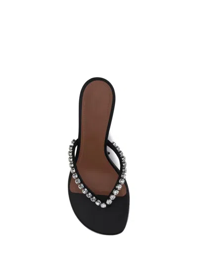 Amina Muaddi Flip-flop High-heeled Sandals In Black