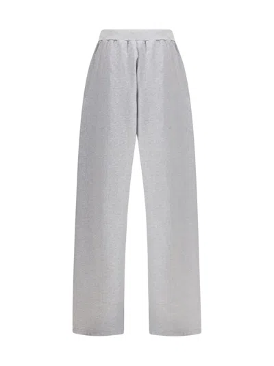 Balenciaga Wide Grey Uniform Merch Trousers In Gray