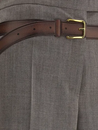 Prada Wool Trousers In Gray