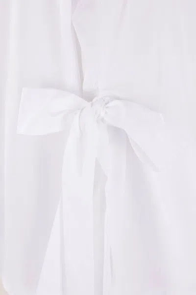 Cecilie Bahnsen Tie-cuff Cotton Shirt In White