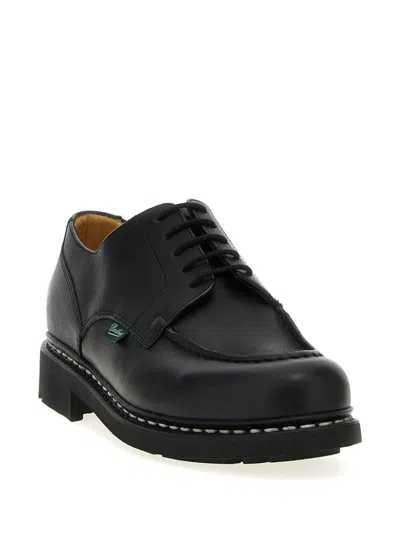 Paraboot Chambord Leather Derby Shoes In Black
