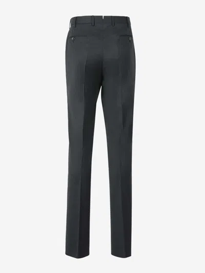 Pt Torino Wool Slim-fit Trousers In Black