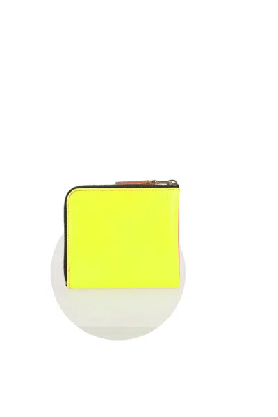 Comme Des Garçons Super Fluo Zip Around Wallet In Pink