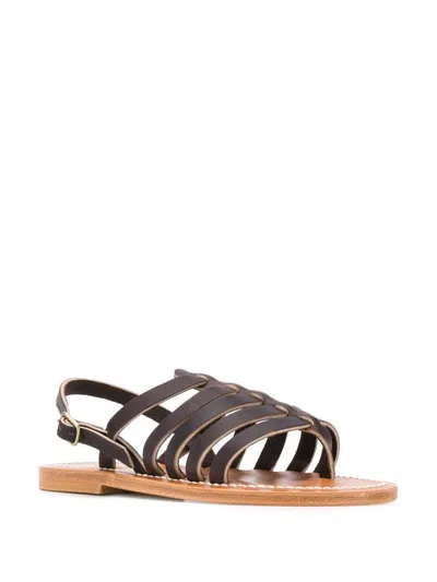 Kjacques K.jacques Homere Flat Sandals Shoes In Brown