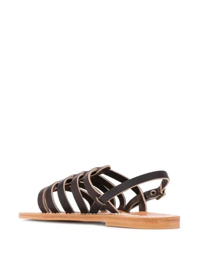 Kjacques K.jacques Homere Flat Sandals Shoes In Brown