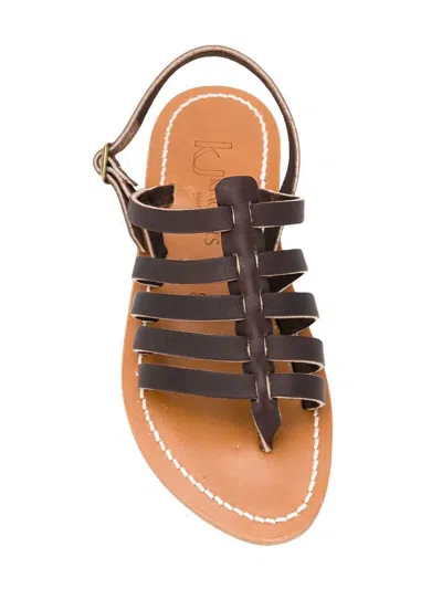 Kjacques K.jacques Homere Flat Sandals Shoes In Brown