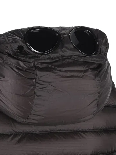 C.p. Company Quilted Puffer Gilet - Black In Black