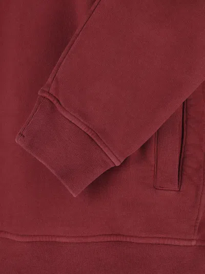 Stone Island Hoodie With Kangaroo Pocket In Burgundy