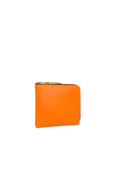Comme Des Garçons Zip Around Wallet In Orange