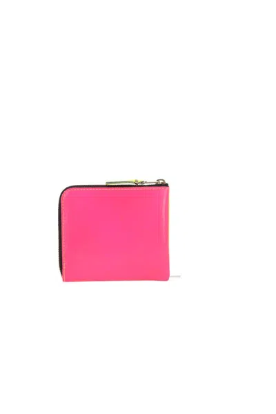 Comme Des Garçons Zip Around Wallet In Orange