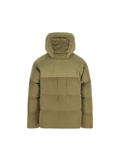 C.p. Company Long Sleeve Cotton Coat In Green