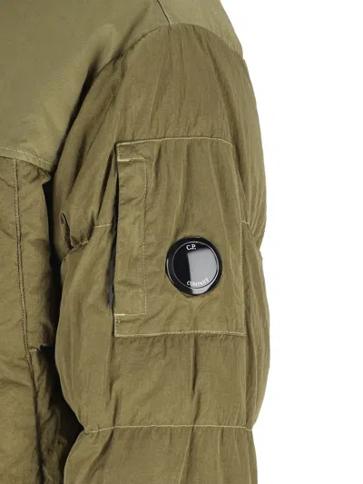 C.p. Company Long Sleeve Cotton Coat In Green