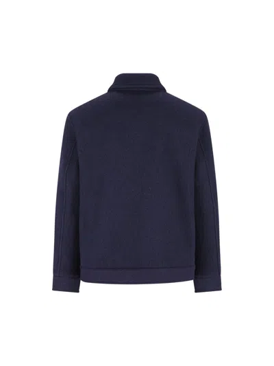 Fay Plush Truck Jacket Archive In Blue