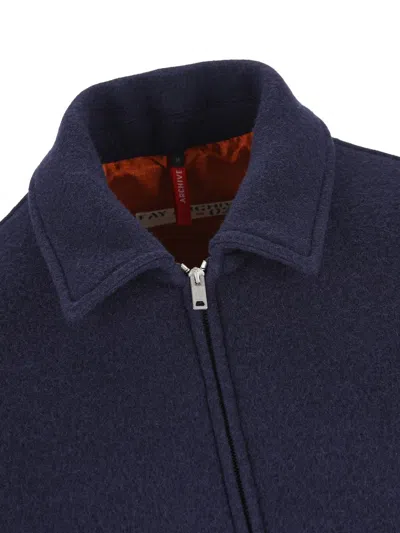 Fay Plush Truck Jacket Archive In Blue
