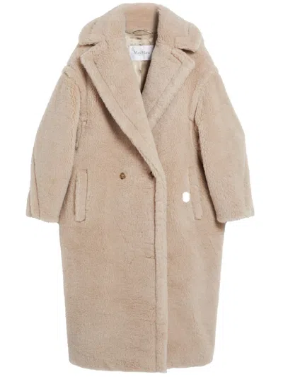 Max Mara Icon Teddy Bear Alpaca And Wool Coat In Brown