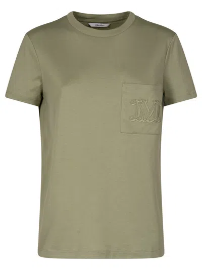 Max Mara M Monogram Cotton Jersey T-shirt Clothing In Green