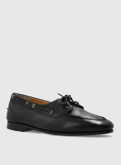 Bally Plume Derby In Leather Wide Foot Morphology In Black