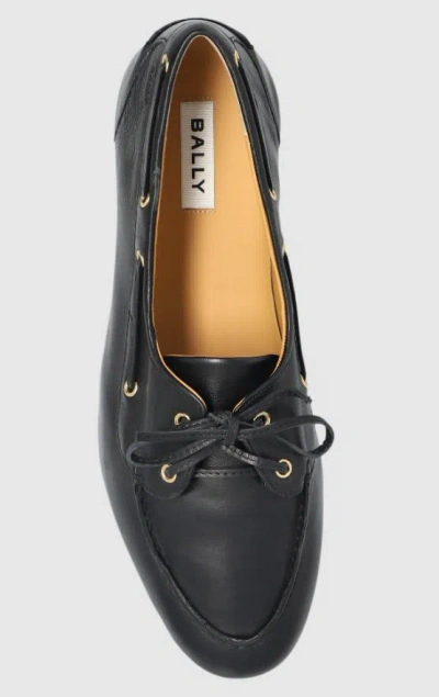 Bally Plume Derby In Leather Wide Foot Morphology In Black