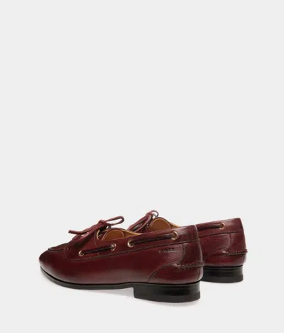 Bally Pathy Lace-up Loafers In Burgundy