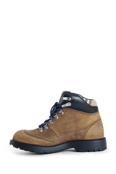 Burberry Moor Suede Lace-up Hiking Boots In Brown