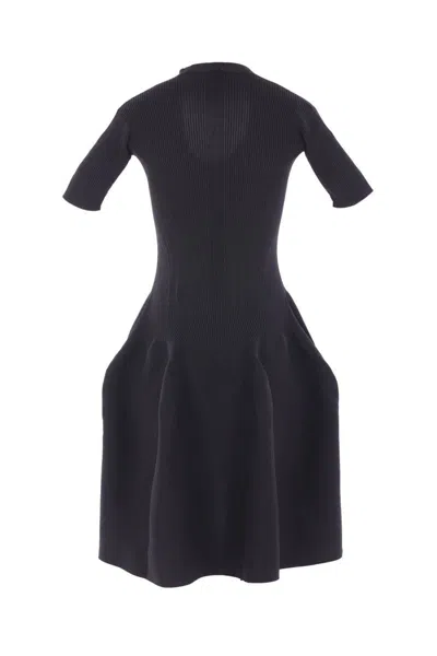 Cfcl Ribbed V-neck Flared Dress In Blue