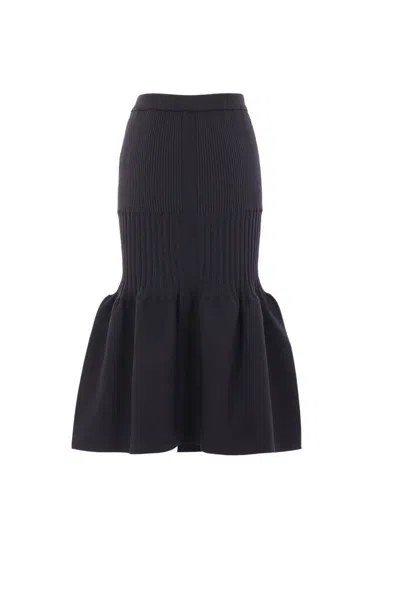Cfcl Ribbed Peplum Skirt In Black
