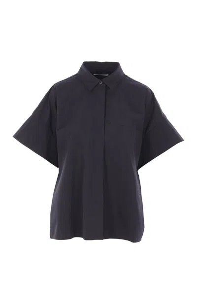 Co Boxy Short Sleeve Shirt In Blue