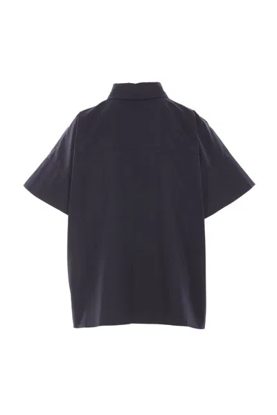 Co Boxy Short Sleeve Shirt In Blue