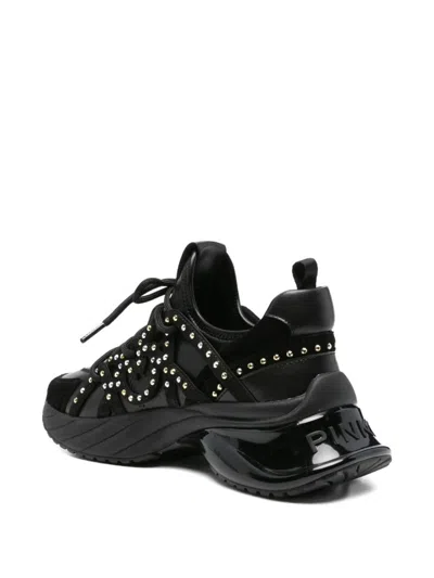 Pinko Ariel Embellished Platform Low-top Sneakers In Black