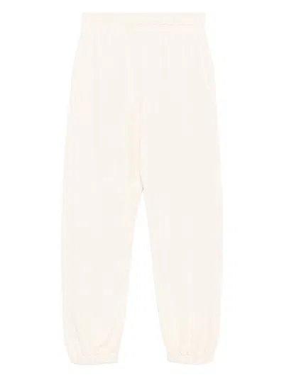 Pinko Straight Trousers With Elastic Waistband And Cuffs In Pink