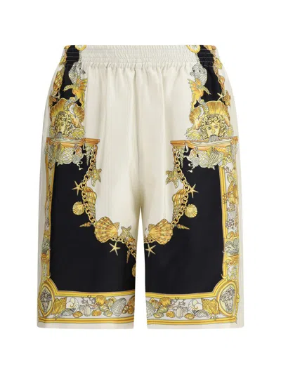Versace Coral Theatre Shorts In Black