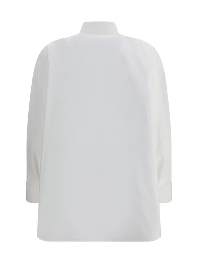 Givenchy Oversized Shirt In Poplin With Open Back In White