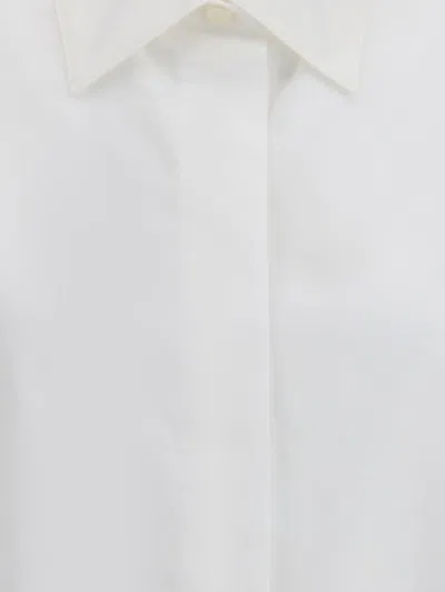Givenchy Oversized Shirt In Poplin With Open Back In White