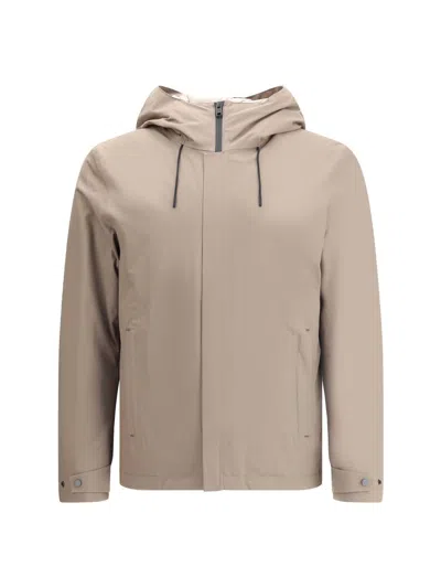 Woolrich Beige Polyester Shell Jacket In Brown