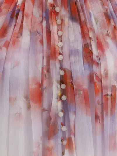 Zimmermann Floral Print Crush Blouse In White