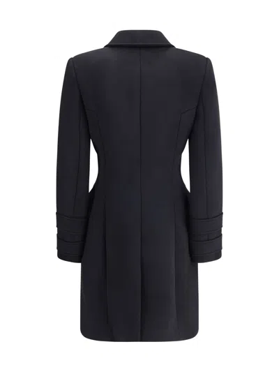 Balmain Coats In Black