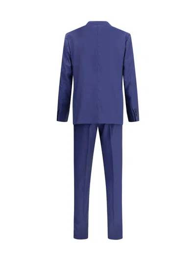 Gi Capri Pinstripe Wool Single-breasted Suit In Blue