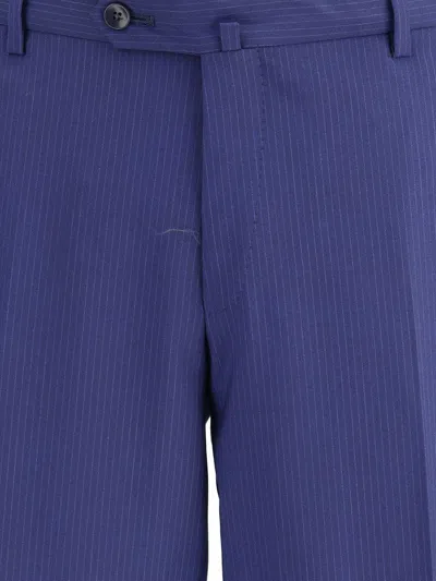 Gi Capri Pinstripe Wool Single-breasted Suit In Blue