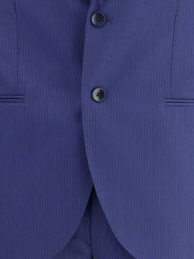 Gi Capri Pinstripe Wool Single-breasted Suit In Blue