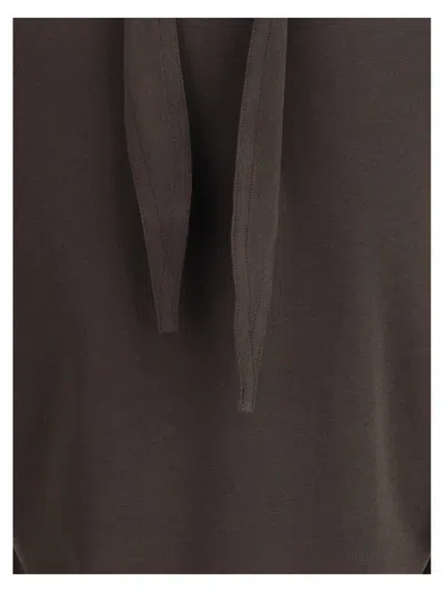 Lemaire Long Sleeve Foulard Top In Brown
