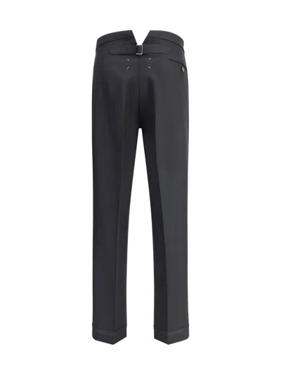Maison Margiela Wool Pleated Pants In Black