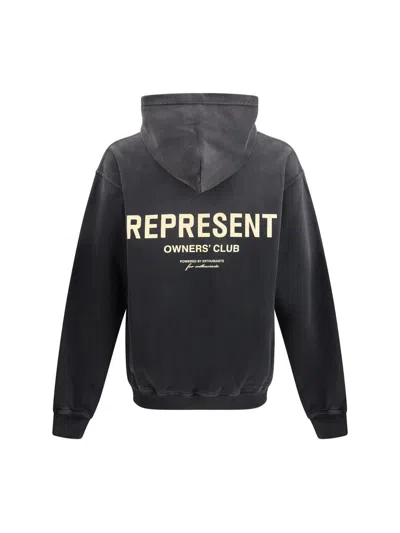 Represent Relaxed Fit Hoodie With Graphic Back And Subtle Logo In Black