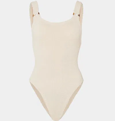 Hunza G Domino One Piece Swimsuit In Neutral