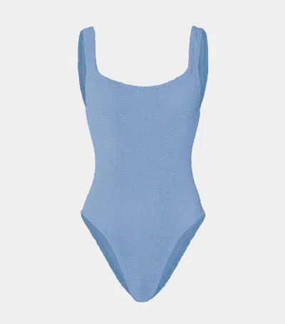 Hunza G Square Neck Swim In Blue
