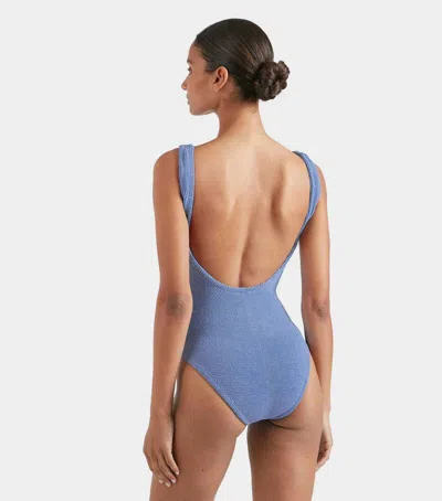 Hunza G Square Neck Swim In Blue
