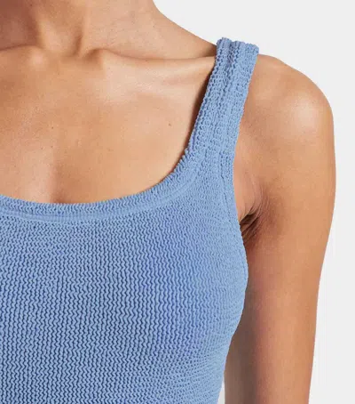 Hunza G Square Neck Swim In Blue