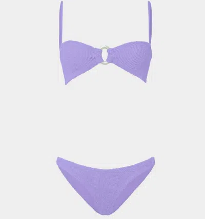 Hunza G Pearl Circle Ring Bikini In Purple