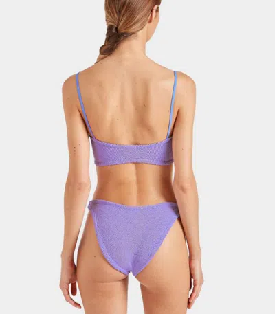 Hunza G Pearl Circle Ring Bikini In Purple