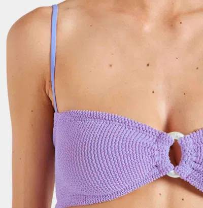 Hunza G Pearl Circle Ring Bikini In Purple